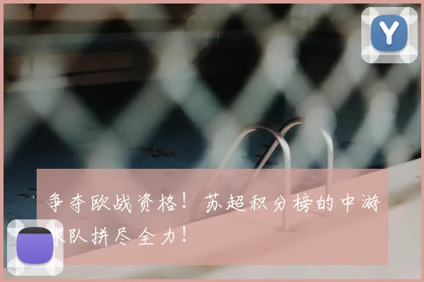 争夺欧战资格！苏超积分榜的中游球队拼尽全力！